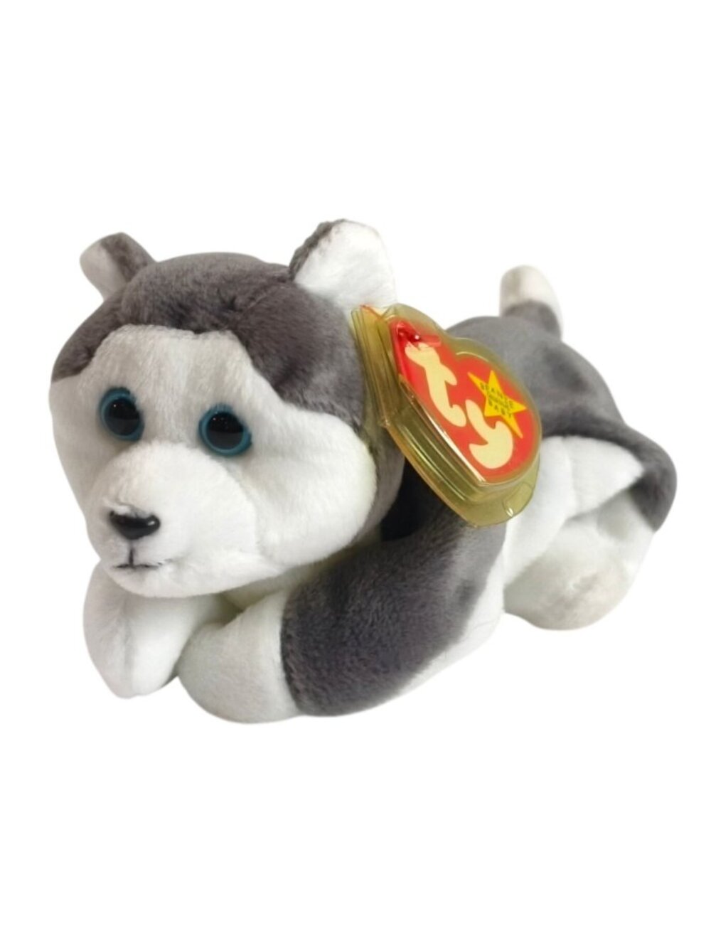 Ty Beanie Baby NANOOK Husky Dog Plush MWMT 1996 Retired DOB Nov 21 Collectible